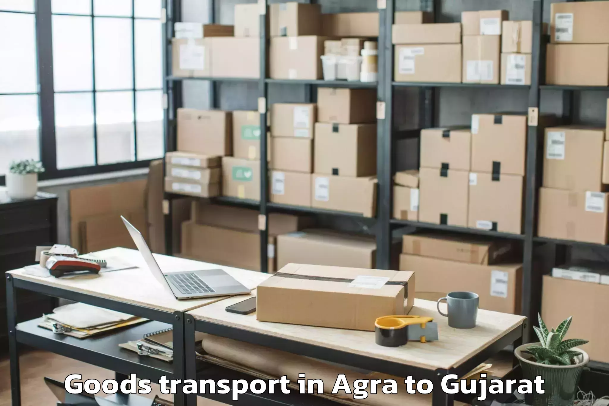 Discover Agra to Jhagadia Goods Transport